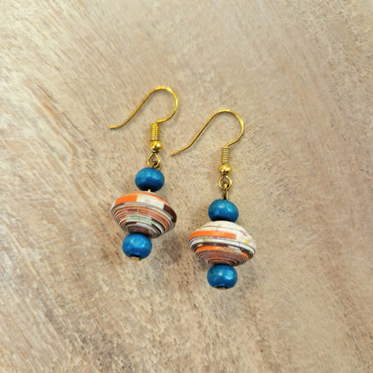 Handmade Paper Bead Earrings - Artizan International