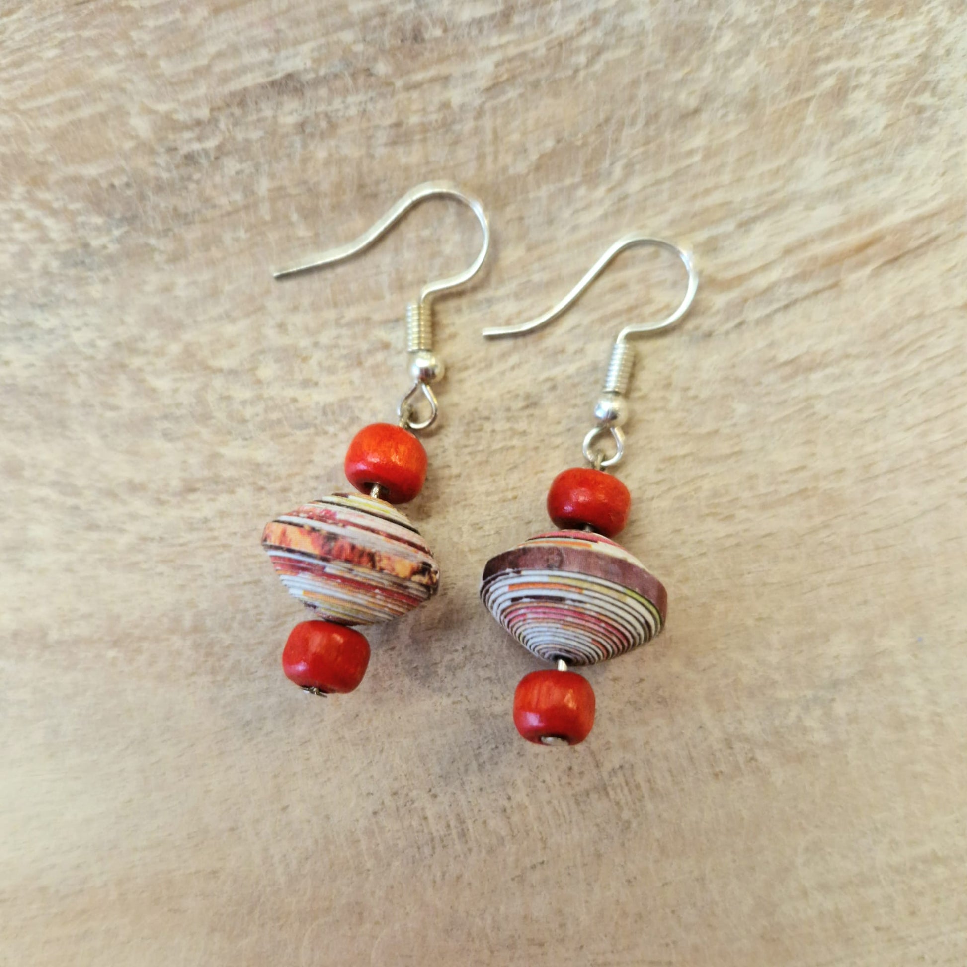 Handmade Paper Bead Earrings - Artizan International