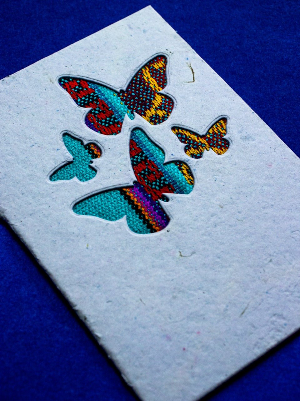 Mini Butterflies Ecuadorian Fabric Cards - Wholesale Pack of 6 - Artizan International