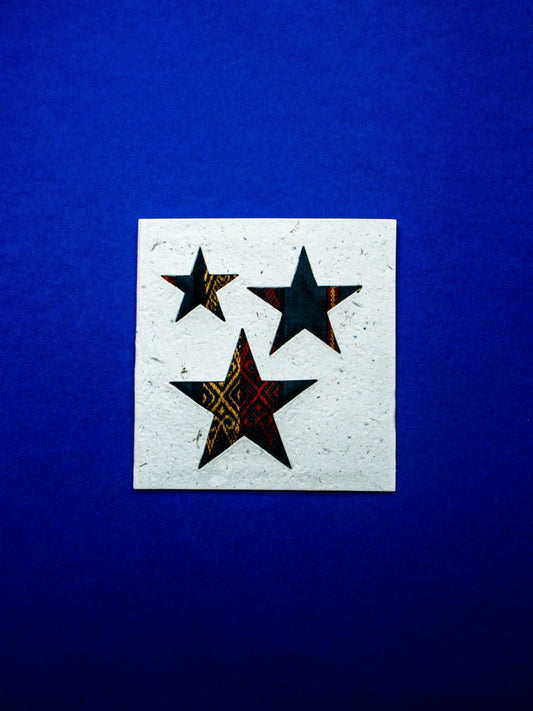 Stars Ecuadorian Fabric Card - Artizan International