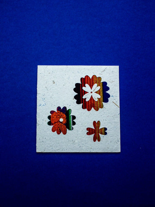 Three Flowers Ecuadorian Fabric Card - Artizan International