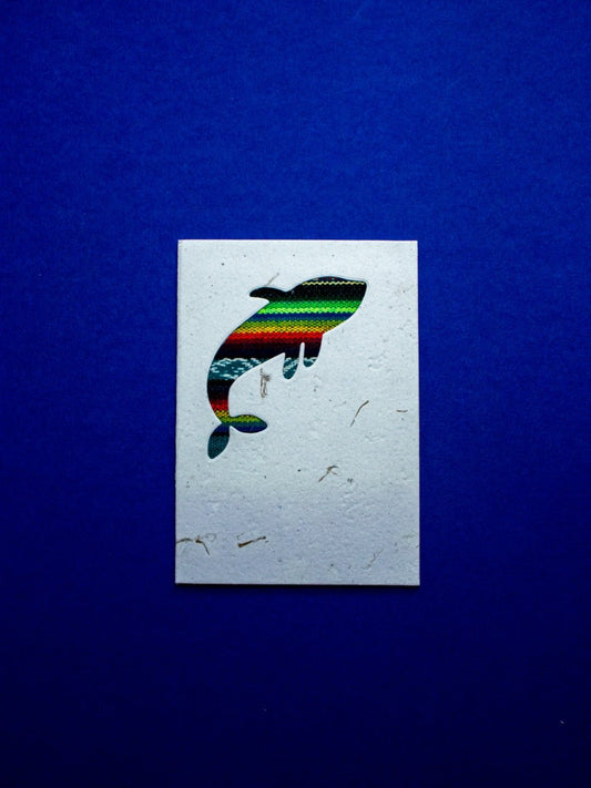 Whale Ecuadorian Fabric Card - Artizan International