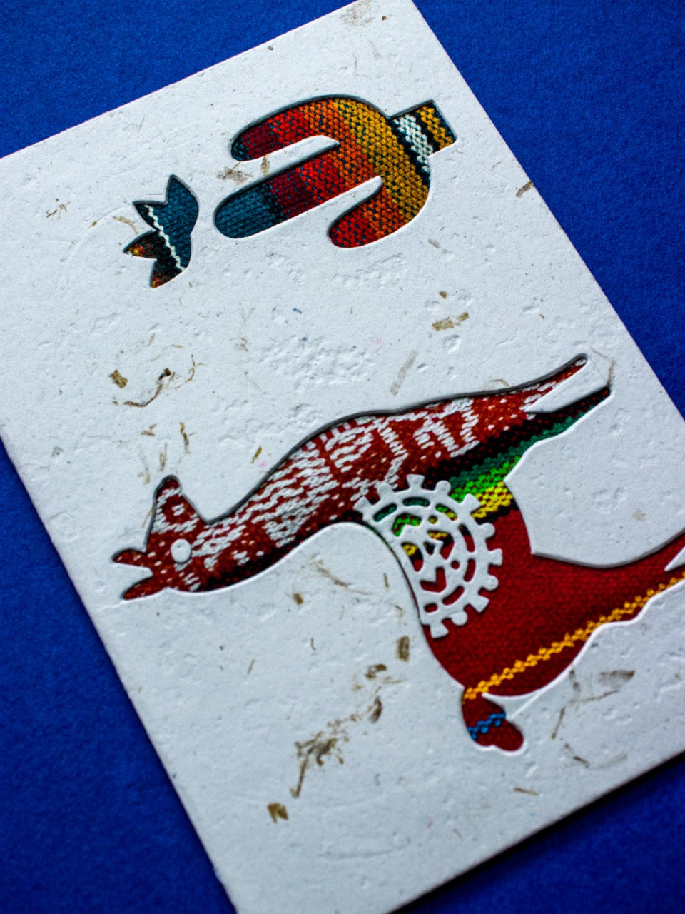 Llama Ecuadorian Fabric Cards -  Wholesale Pack of 6