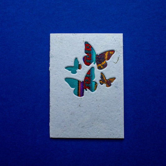 Mini Butterflies Ecuadorian Fabric Card