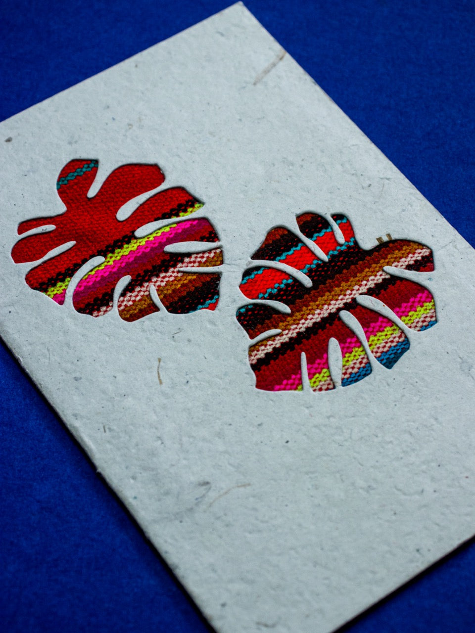Two Leaves Ecuadorian Fabric Cards -  Wholesale Pack of 6