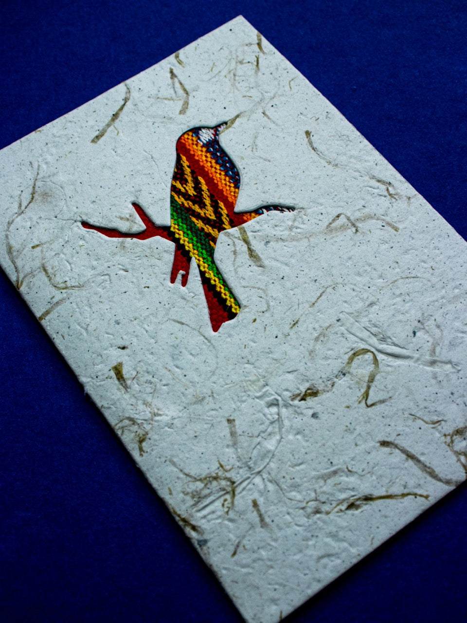 Small Bird Ecuadorian Fabric Card
