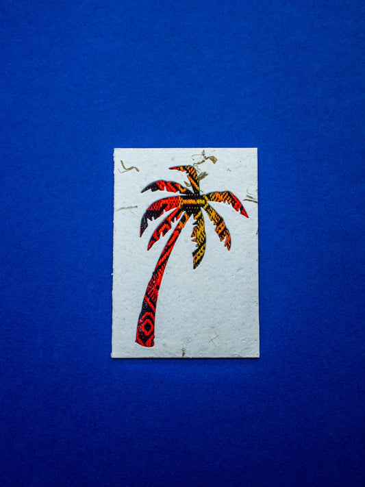 Palm Tree Ecuadorian Fabric Card
