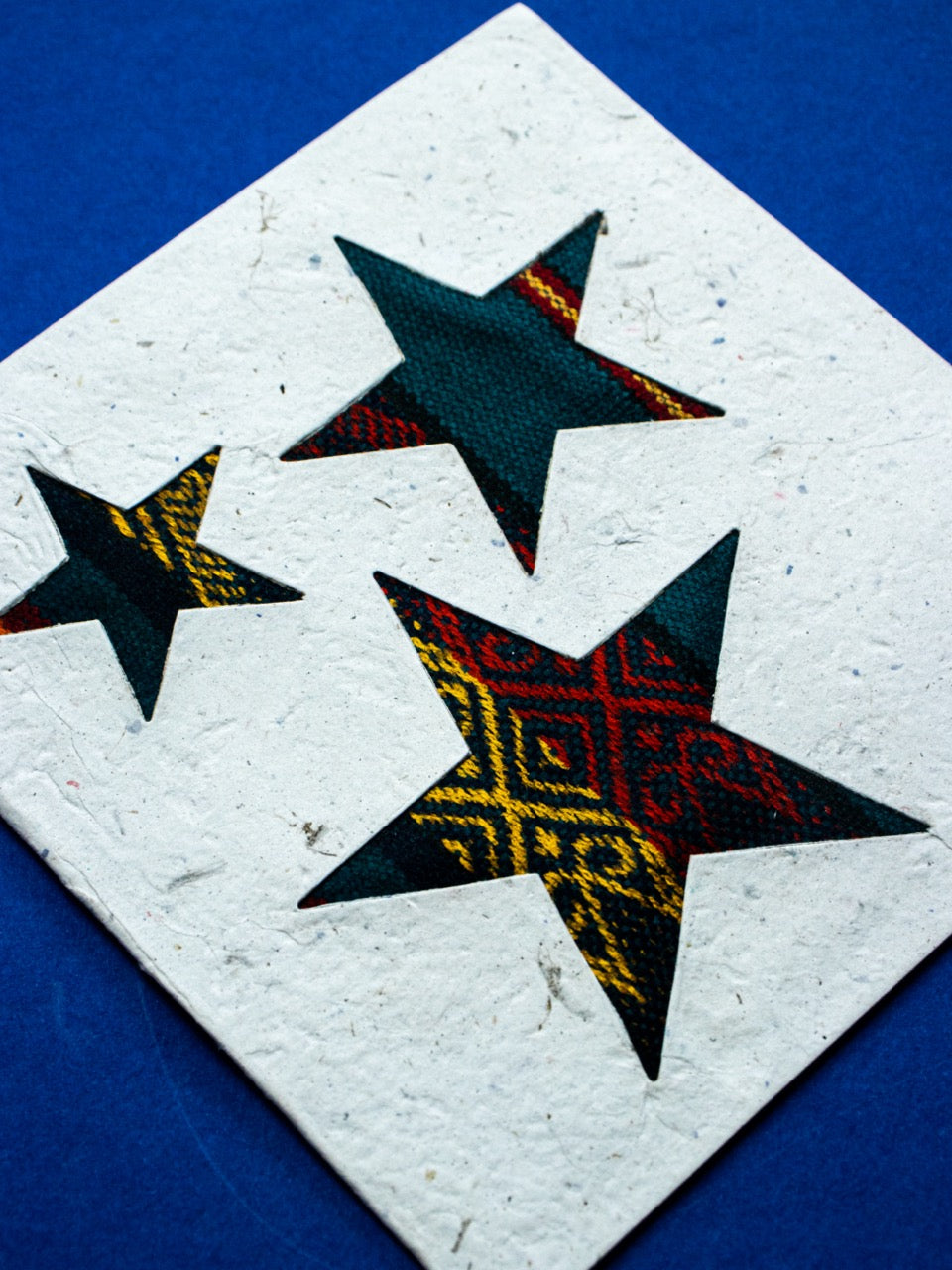 Stars Ecuadorian Fabric Card