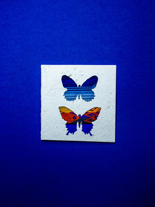 Vintage Butterflies Ecuadorian Fabric Card