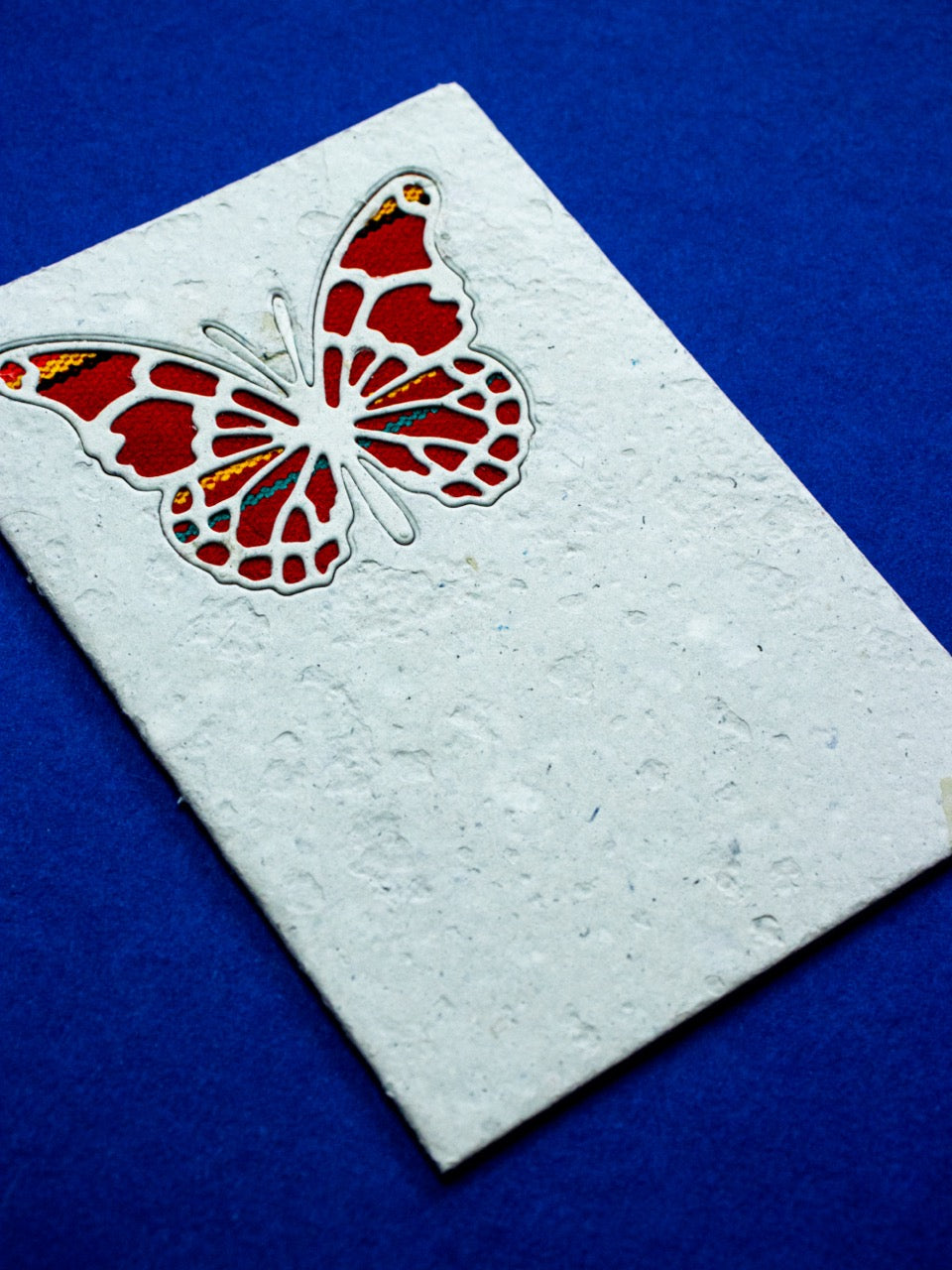 Intricate Butterfly Ecuadorian Fabric Cards -  Wholesale Pack of 6