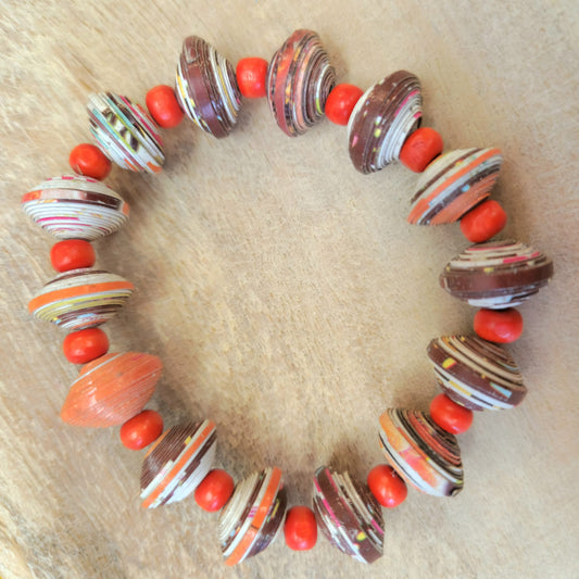 Handmade Paper Bead Bracelet - Artizan International