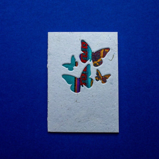 Mini Butterflies Ecuadorian Fabric Card - Artizan International