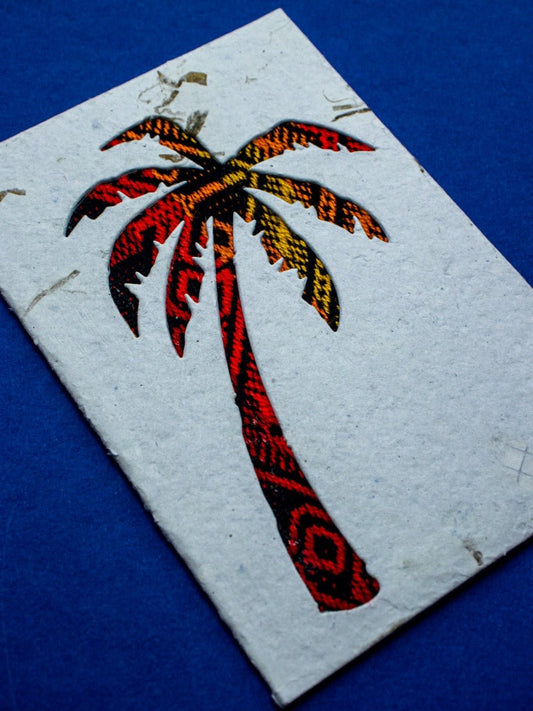 Palm Tree Ecuadorian Fabric Cards - Wholesale Pack of 6 - Artizan International