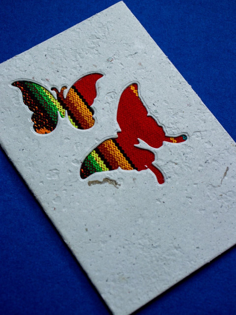 Two Butterflies Ecuadorian Fabric Card - Artizan International